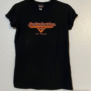 Black Harley Davidson women tee size Large
